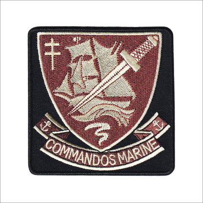 MAXIMUMPATCHES - Ecusson Patch Brodé Therrmocollant - 9 cm x 9 cm - Commandos Marine