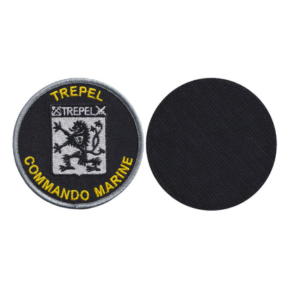 MAXIMUMPATCHES - Ecusson Patch Brodé Thermocollant - Diamètre 8 cm - Commando Marine Trepel Militaire armée
