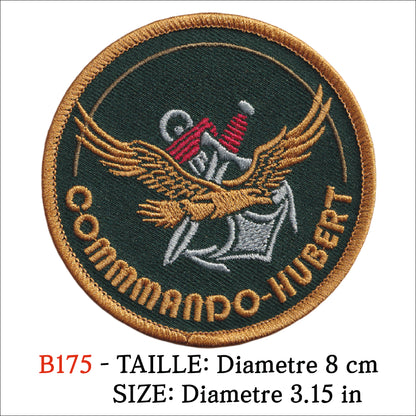 MAXIMUMPATCHES - Ecusson Patch Brodé Thermocollant - Diamètre 8 cm - Commando Hubert Armée Militaire