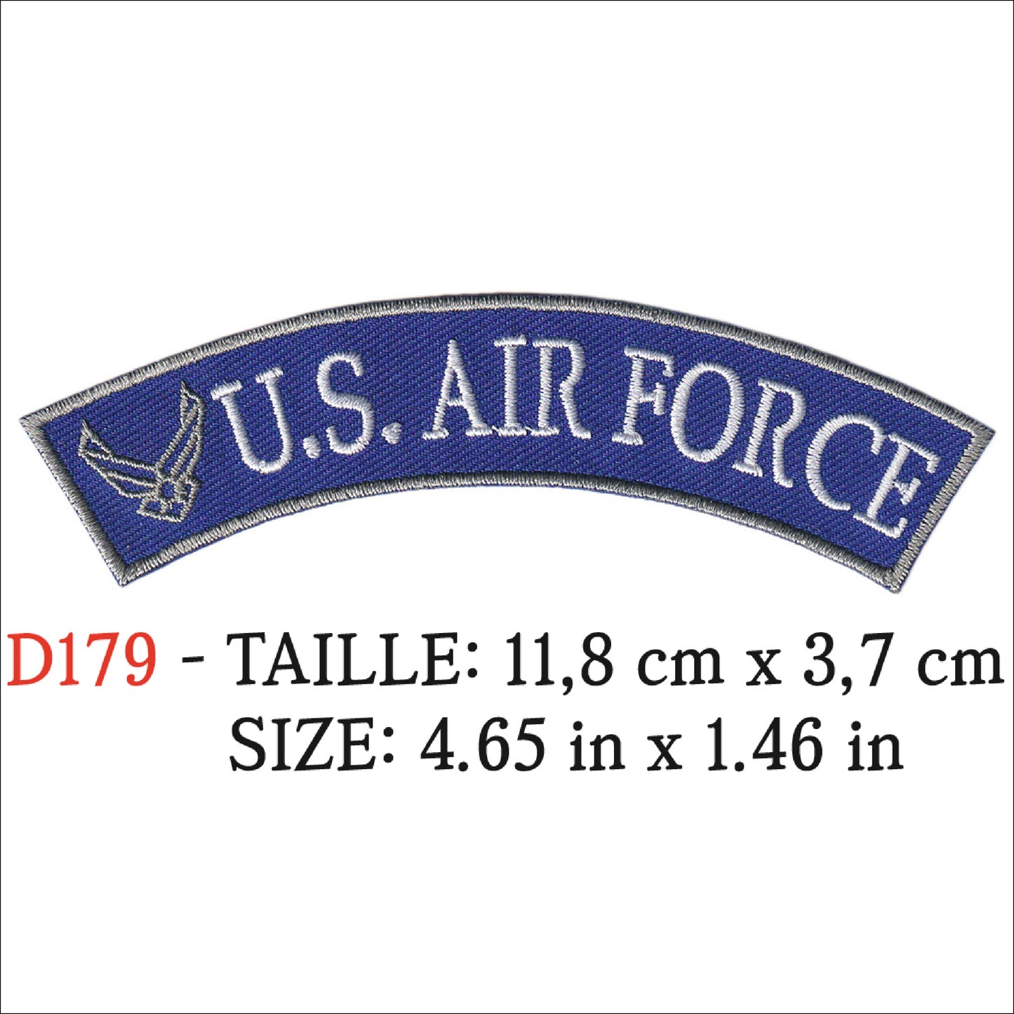 MAXIMUMPATCHES - Ecusson Patch Brodé Thermocollant - 11,8 cm x 3,7 cm - Us Air Force Armée Militaire