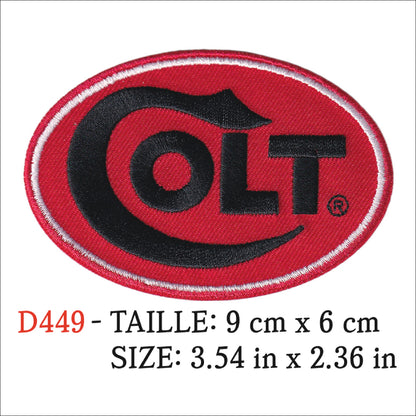 MAXIMUMPATCHES - Ecusson Patch Brodé Thermocollant - 9 cm x 6 cm - Chasse Militaire Armée Tir Colt