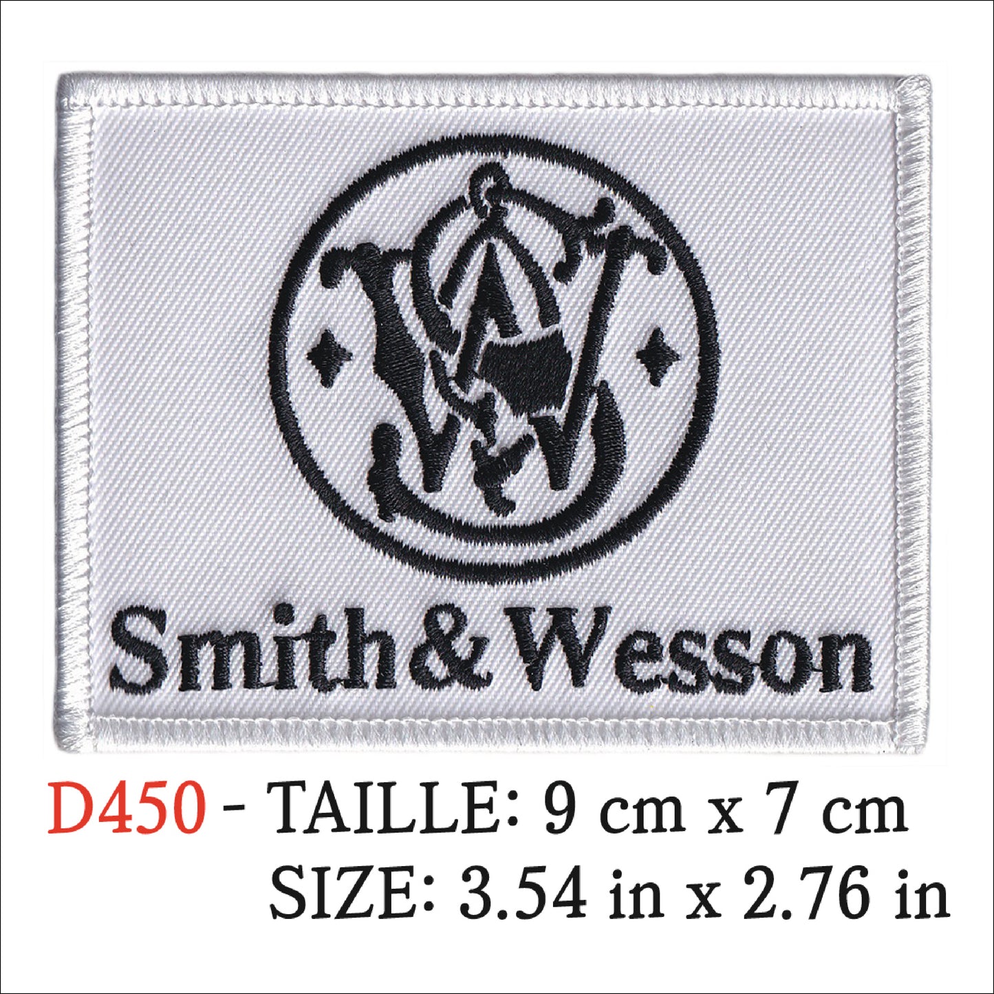 MAXIMUMPATCHES - Ecusson Patch Brodé Thermocollant - 9 cm x 7 cm - Tir Militaire Sport Armée Airsoft Smith Wesson