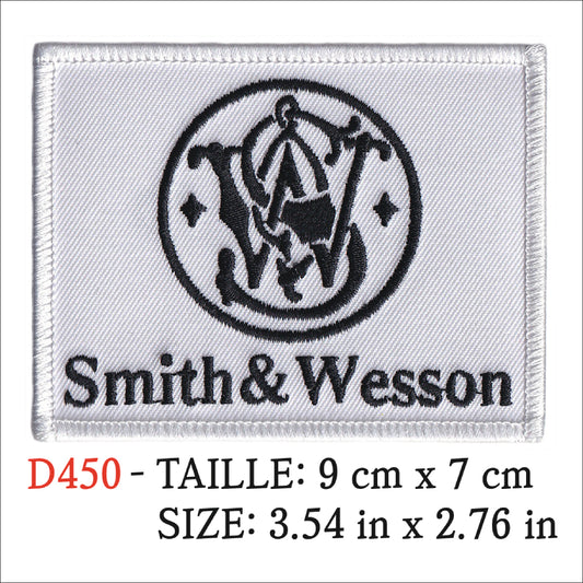 MAXIMUMPATCHES - Ecusson Patch Brodé Thermocollant - 9 cm x 7 cm - Tir Militaire Sport Armée Airsoft Smith Wesson