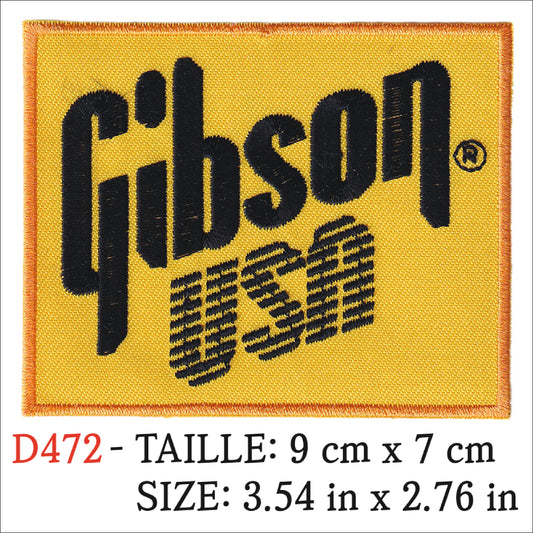 MAXIMUMPATCHES - Ecusson Patch Brodé Thermocollant - 9 cm x 7 cm - Basse Guitare Electrique Instrument Musique Gibson