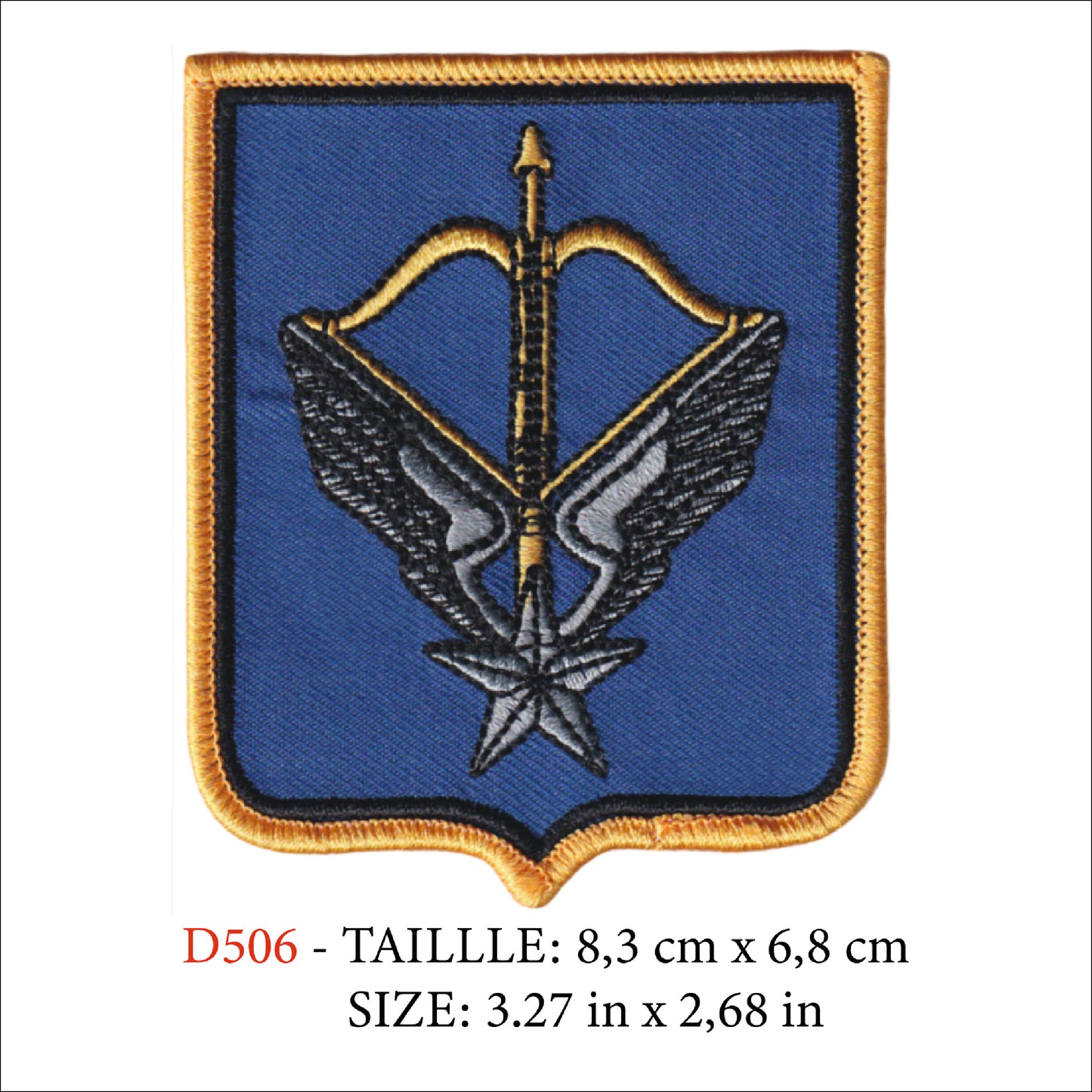 MAXIMUMPATCHES - Ecusson Patch Brodé Thermocollant - 8,3 cm x 6,8 cm - 4eme Régiment Hélicoptères Forces Spéciales Cos Armée Militaire Terre France