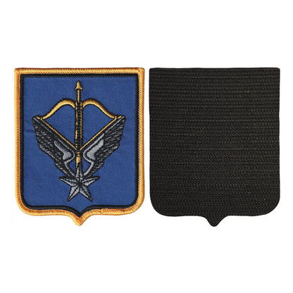 MAXIMUMPATCHES - 8,3 cm x 6,8 cm - Ecusson Patch Brodé Avec Scratch Cousu Au Dos + Carré Scratch A Coudre, Face Opposé 10 cm x 10 cm Commando Marine Militaire Hélicoptère Force Spéciale