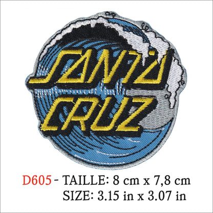 MAXIMUMPATCHES - Ecusson Patch Brodé Thermocollant - 8 cm x 7,8 cm - Skate Surf