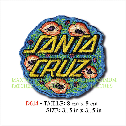 MAXIMUMPATCHES - Ecusson Patch Brodé Thermocollant - Diamètre 8 centimètres - Skate Surf