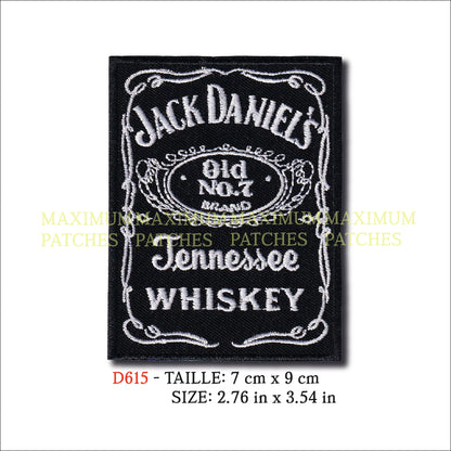 MAXIMUMPATCHES - Ecusson Patch Brodé Thermocollant - 7 cm x 9 cm - Bourbon Whisky Usa