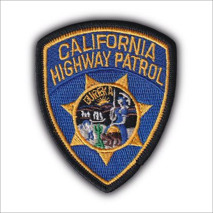 MAXIMUMPATCHES - Ecusson Patch Brodé Thermocollant - 8 cm x 6,6 cm - California highway patrol insigne police usa
