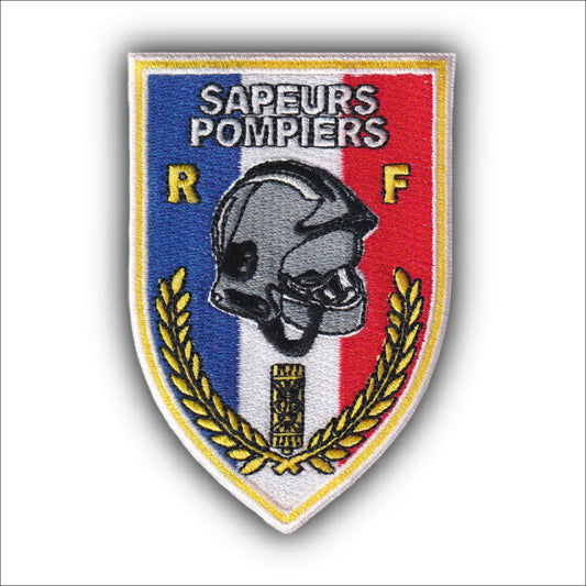 MAXIMUMPATCHES - Ecusson Patch Brodé Thermocollant - Dim: 9 cm x 6,2 cm - Sapeurs Pompiers