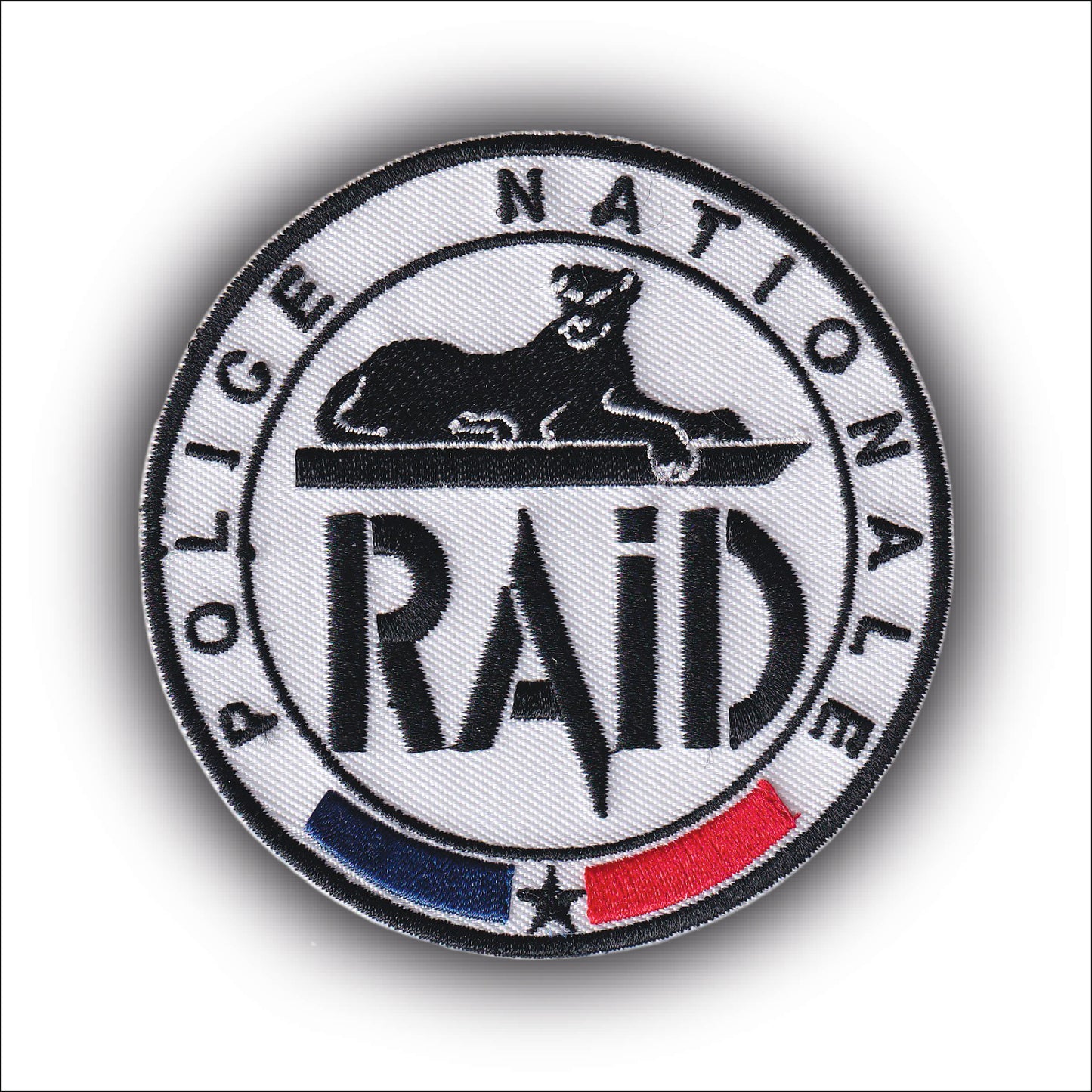MAXIMUMPATCHES - Ecusson Patch Brodé Thermocollant - Diamètre: 8 cm - police nationale airsoft paintball militaire gendarmerie Collection Cosplay Airsoft Déguisement