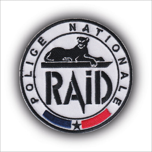 MAXIMUMPATCHES - Ecusson Patch Brodé Thermocollant - Diamètre: 8 cm - police nationale airsoft paintball militaire gendarmerie Collection Cosplay Airsoft Déguisement