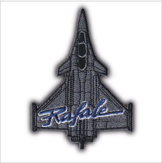 MAXIMUMPATCHES - Ecusson Patch Brodé Thermocollant - Dim: 9 cm x 6,5 cm - Avion Chasse Air Marine Charles Gaulle Rafale