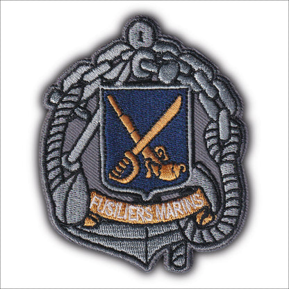 MAXIMUMPATCHES - Ecusson Patch Brodé Thermocollant - Dim: 8 cm x 6,5 cm - fusiliers marins armée militaire air mer terre commandos