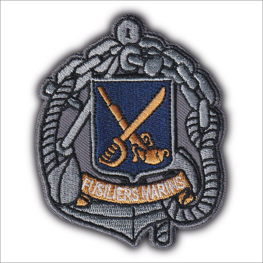 MAXIMUMPATCHES - Ecusson Patch Brodé Thermocollant - Dim: 8 cm x 6,5 cm - fusiliers marins armée militaire air mer terre commandos
