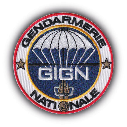 MAXIMUMPATCHES - Ecusson Patch Brodé Thermocollant - Diamètre: 8 cm - Gendarmerie nationale airsoft paintball militaire police Collection Cosplay Airsoft Déguisement