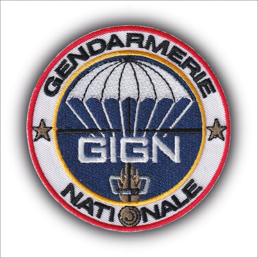 MAXIMUMPATCHES - Ecusson Patch Brodé Thermocollant - Diamètre: 8 cm - Gendarmerie nationale airsoft paintball militaire police Collection Cosplay Airsoft Déguisement