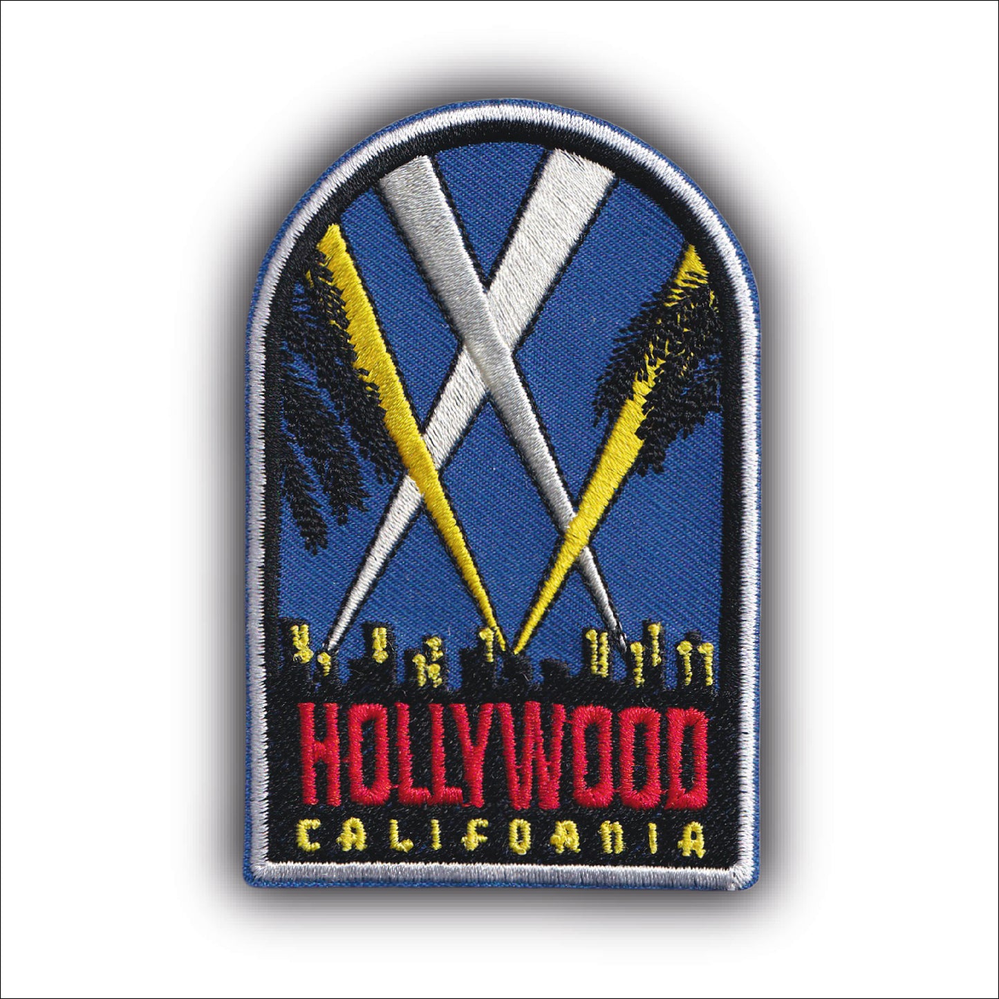 MAXIMUMPATCHES - Ecusson Patch Brodé Thermocollant - Dim: 9 cm x 6 cm - Hollywood California Voyage Usa Etats-Unis