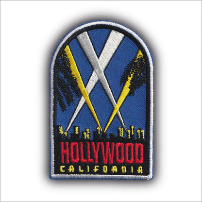 MAXIMUMPATCHES - Ecusson Patch Brodé Thermocollant - Dim: 9 cm x 6 cm - Hollywood California Voyage Usa Etats-Unis