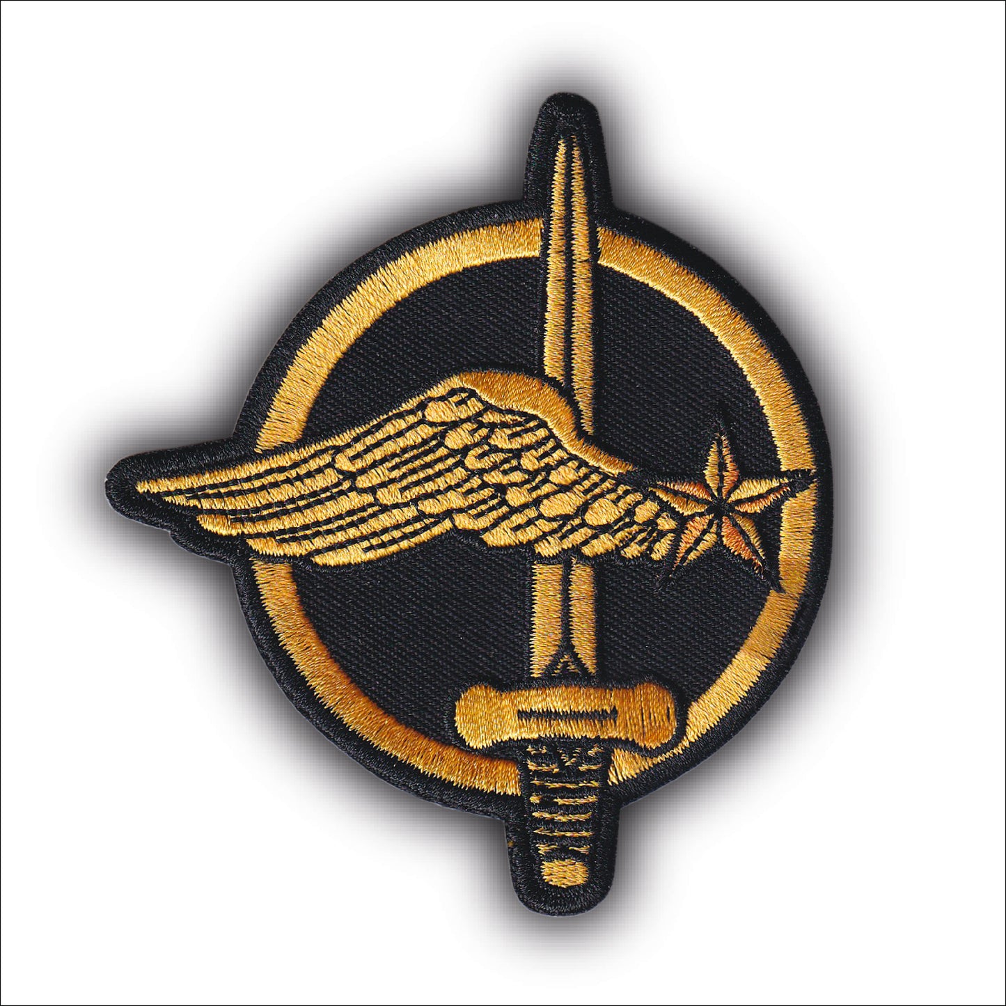 MAXIMUMPATCHES - Ecusson Patch Brodé Thermocollant - Dim: 9 cm x 8 cm - Commando Air fusiliers marins armée militaire mer terre