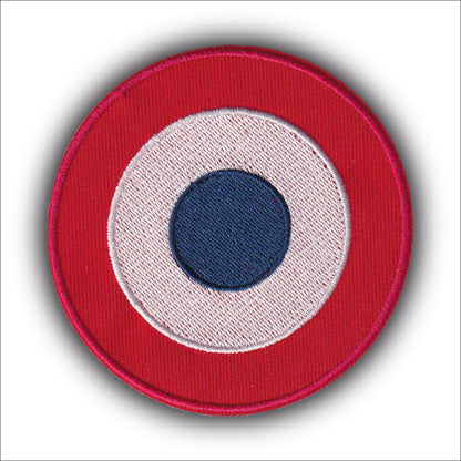 MAXIMUMPATCHES - Ecusson Patch Brodé Thermocollant - Diamètre: 8 cm - cocarde france fusiliers marine nationale armée militaire air mer terre commandos