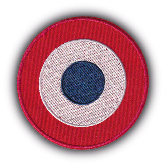 MAXIMUMPATCHES - Ecusson Patch Brodé Thermocollant - Diamètre: 8 cm - cocarde france fusiliers marine nationale armée militaire air mer terre commandos