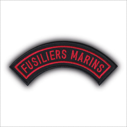 MAXIMUMPATCHES - Ecusson Patch Brodé Thermocollant - Dim: 12 cm x 5 cm - fusiliers marins marine nationale armée militaire air mer terre commandos