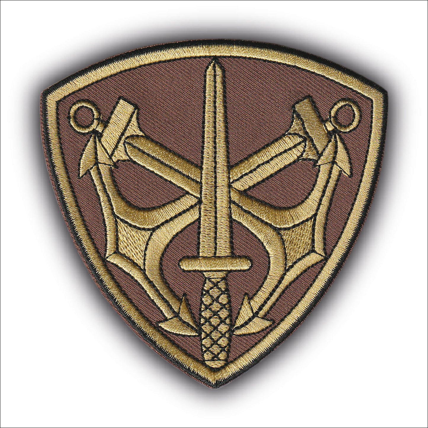 MAXIMUMPATCHES - Ecusson Patch Brodé Thermocollant - Dim: 9 cm x 9 cm - Insigne Appui Opérationnel armée militaire air mer terre commandos