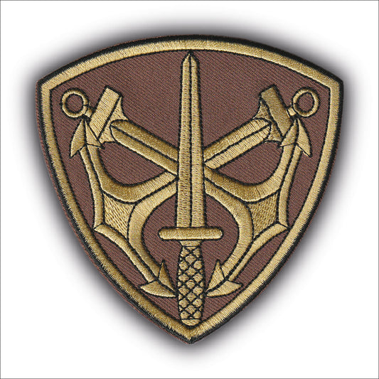 MAXIMUMPATCHES - Ecusson Patch Brodé Thermocollant - Dim: 9 cm x 9 cm - Insigne Appui Opérationnel armée militaire air mer terre commandos