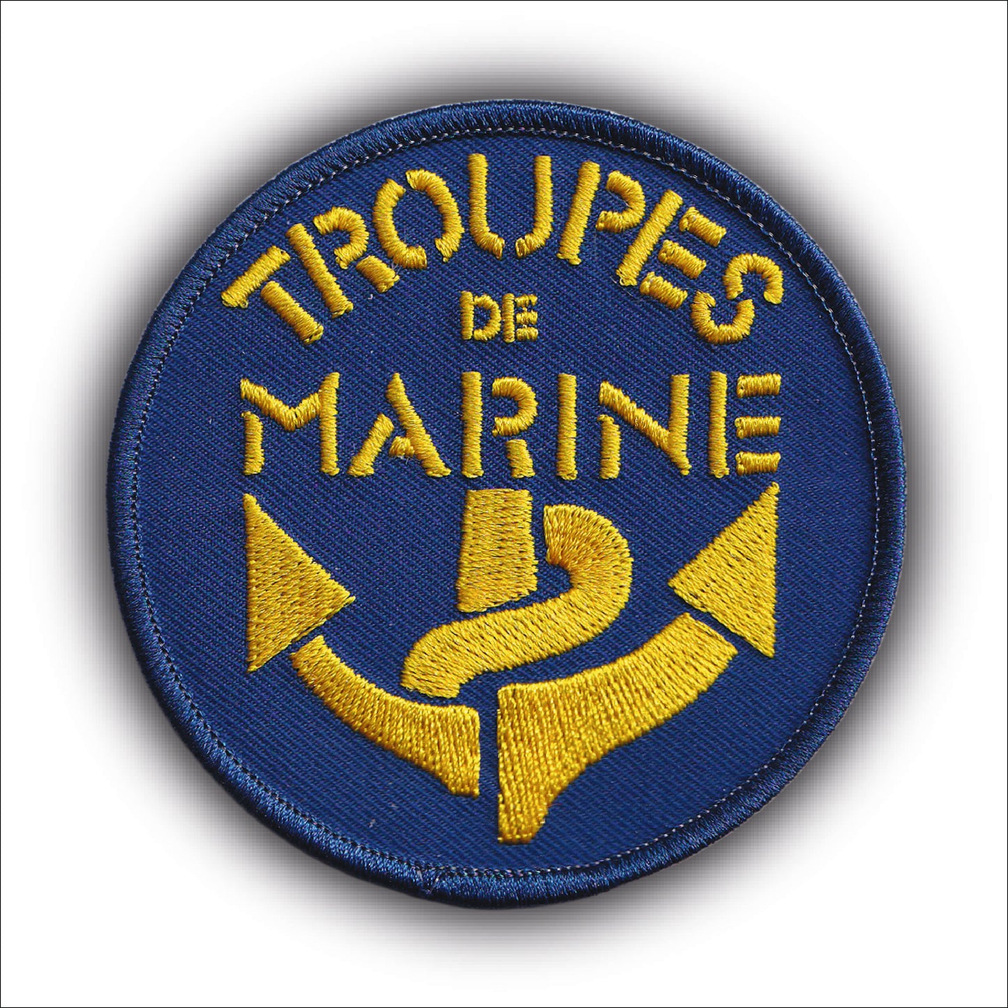 MAXIMUMPATCHES - Ecusson Patch Brodé Thermocollant - Diamètre 8 cm - Militaire Armée Terre France Backpack Troupes De Marines