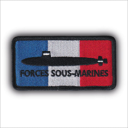 MAXIMUMPATCHES - Ecusson Patch Brodé Thermocollant - Dim: 9 cm x 4,7 cm - Forces Sous-Marines Sous-Marins Armée Militaire France Suffren Redoutable Triomphant