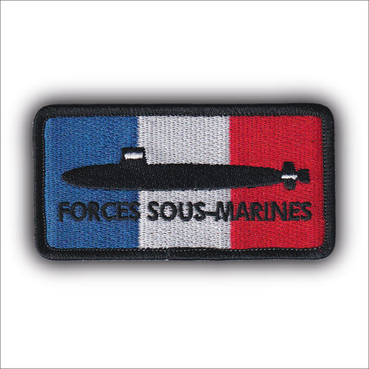 MAXIMUMPATCHES - Ecusson Patch Brodé Thermocollant - Dim: 9 cm x 4,7 cm - Forces Sous-Marines Sous-Marins Armée Militaire France Suffren Redoutable Triomphant