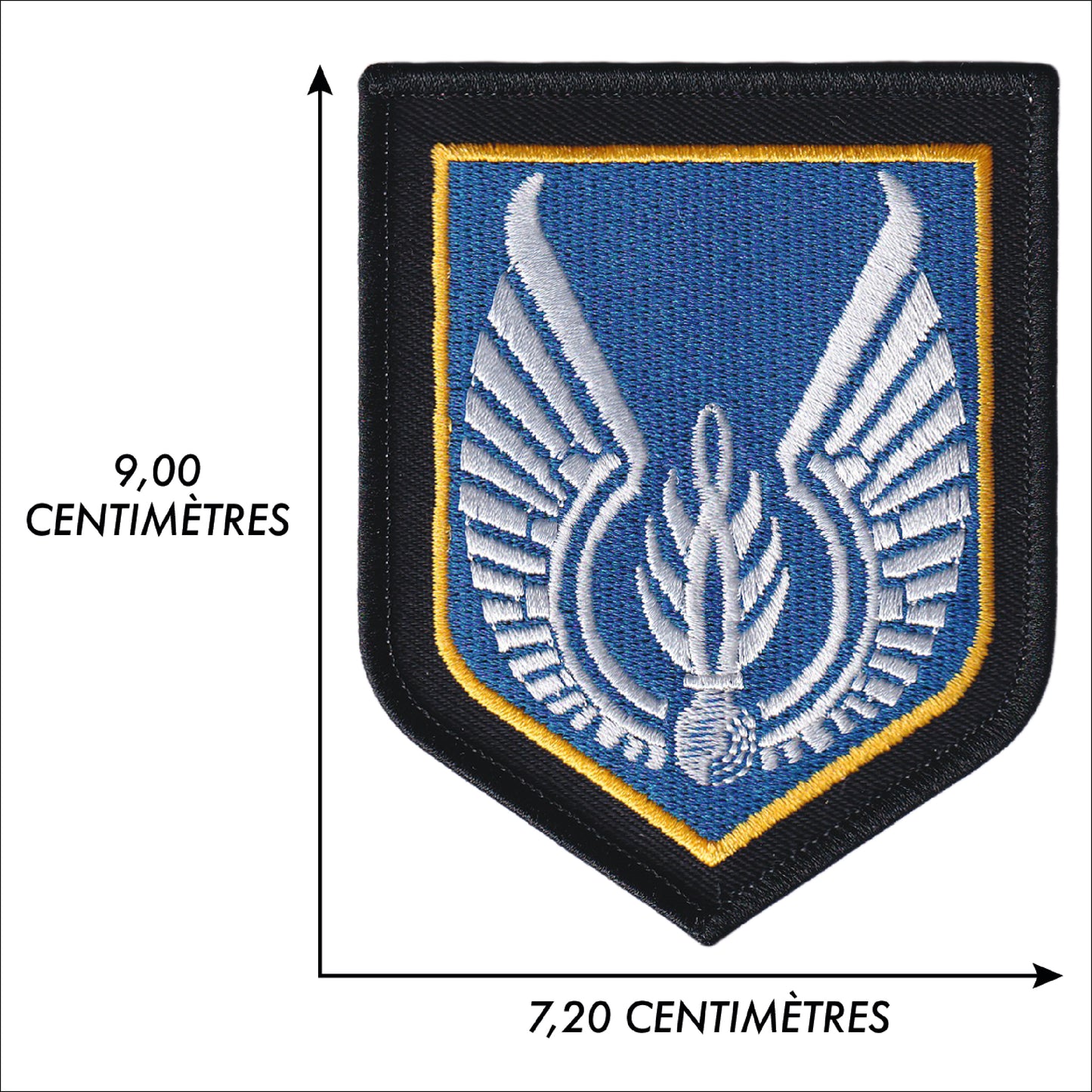 MAXIMUMPATCHES - Ecusson Patch Brodé Thermocollant - Dim: 9 cm x 7,2 cm - Militaire Armée Air Cosplay Collection Airsoft France GN Déguisement