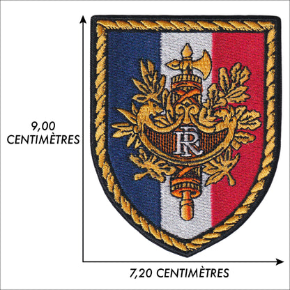 MAXIMUMPATCHES - D663 - Ecusson Patch Brodé Thermocollant - Dim: 9 cm x 7,2 cm - République Francaise France Armée Militaire Pays Cosplay Collection Région Département