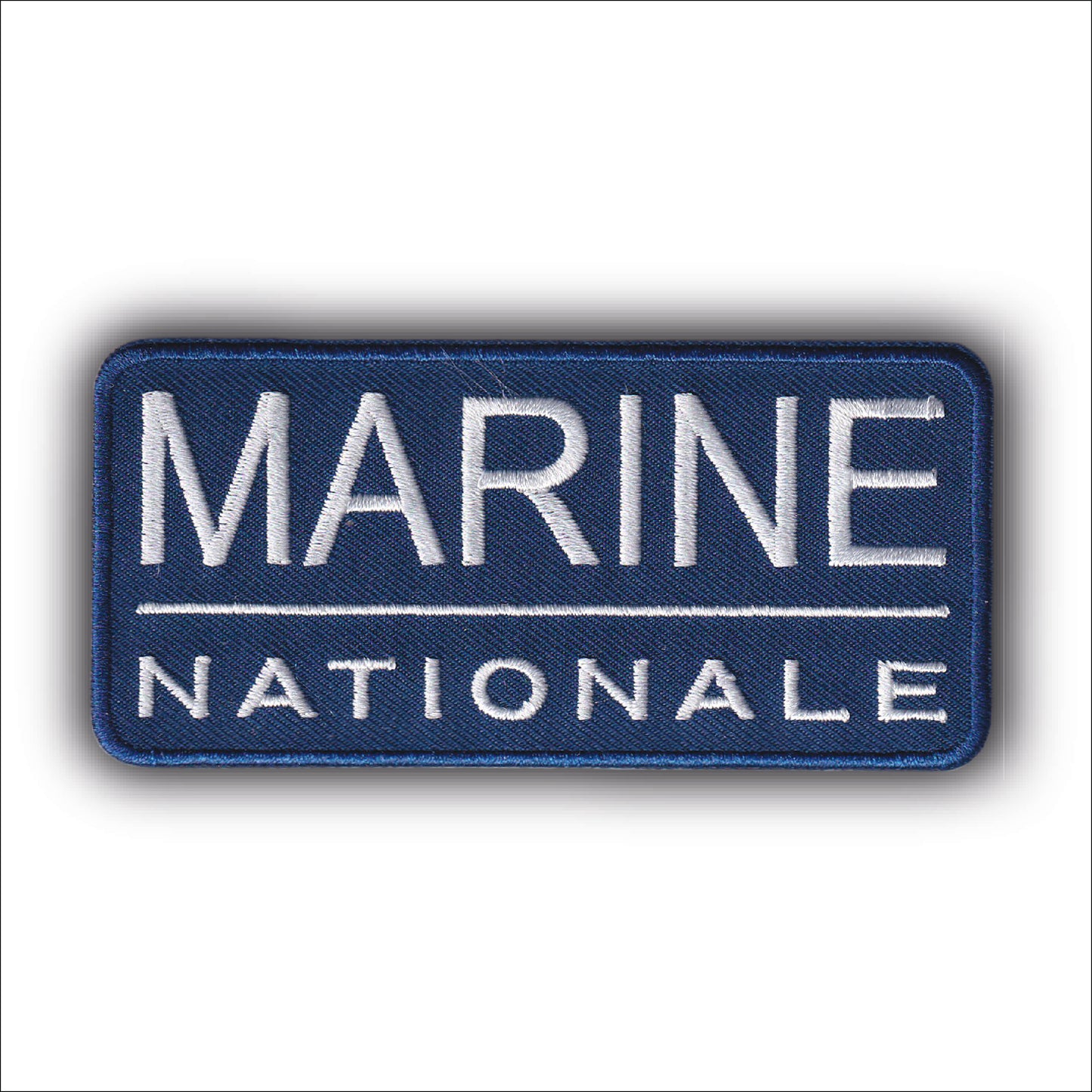 MAXIMUMPATCHES - D666 - Ecusson Patch Brodé Thermocollant - Dim: 10 cm x 4,7 cm - Marine Nationale France Militaire Armée Airsoft Collection Cosplay Backpack Mer