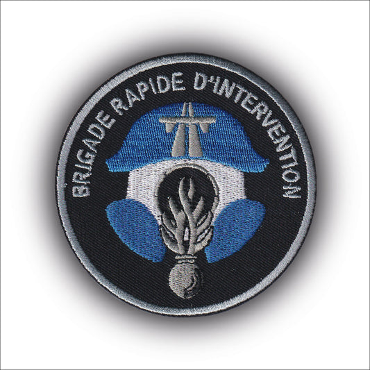 MAXIMUMPATCHES - Ecusson Patch Brodé Thermocollant - Diamètre 8 cm - Gendarme Gendarmerie Brigade Intervention Armée Militaire Cosplay Déguisement Airsoft