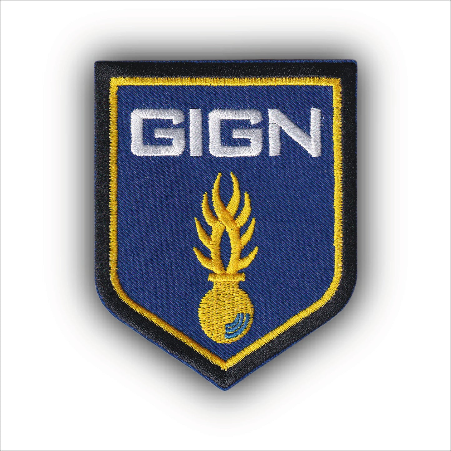 MAXIMUMPATCHES - Ecusson Patch Brodé Thermocollant - Dim: 9 cm x 7 cm - Gendarme Gendarmerie GIGN Armée Militaire Airsoft Cosplay Déguisement
