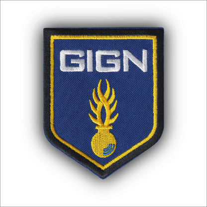 MAXIMUMPATCHES - Ecusson Patch Brodé Thermocollant - Dim: 9 cm x 7 cm - Gendarme Gendarmerie GIGN Armée Militaire Airsoft Cosplay Déguisement