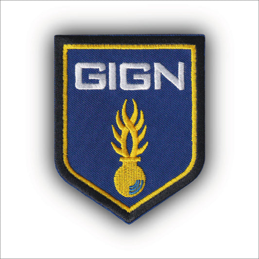 MAXIMUMPATCHES - Ecusson Patch Brodé Thermocollant - Dim: 9 cm x 7 cm - Gendarme Gendarmerie GIGN Armée Militaire Airsoft Cosplay Déguisement