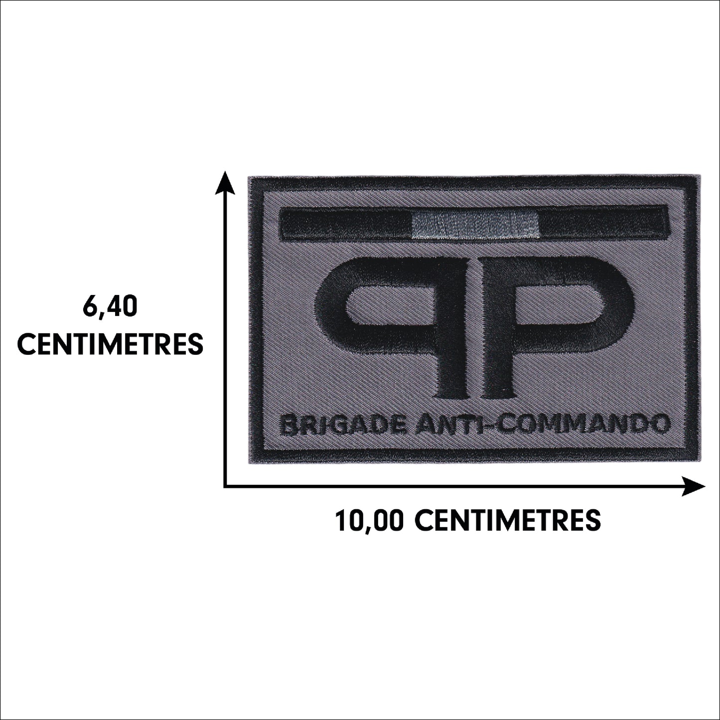 MAXIMUMPATCHES - Ecusson Patch Brodé Thermocollant - Dim: 10 cm x 6,4 cm - Police Fipn brigade anti-commando France Armée Militaire Airsoft Cosplay Déguisement