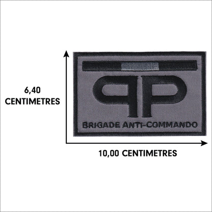 MAXIMUMPATCHES - Ecusson Patch Brodé Thermocollant - Dim: 10 cm x 6,4 cm - Police Fipn brigade anti-commando France Armée Militaire Airsoft Cosplay Déguisement