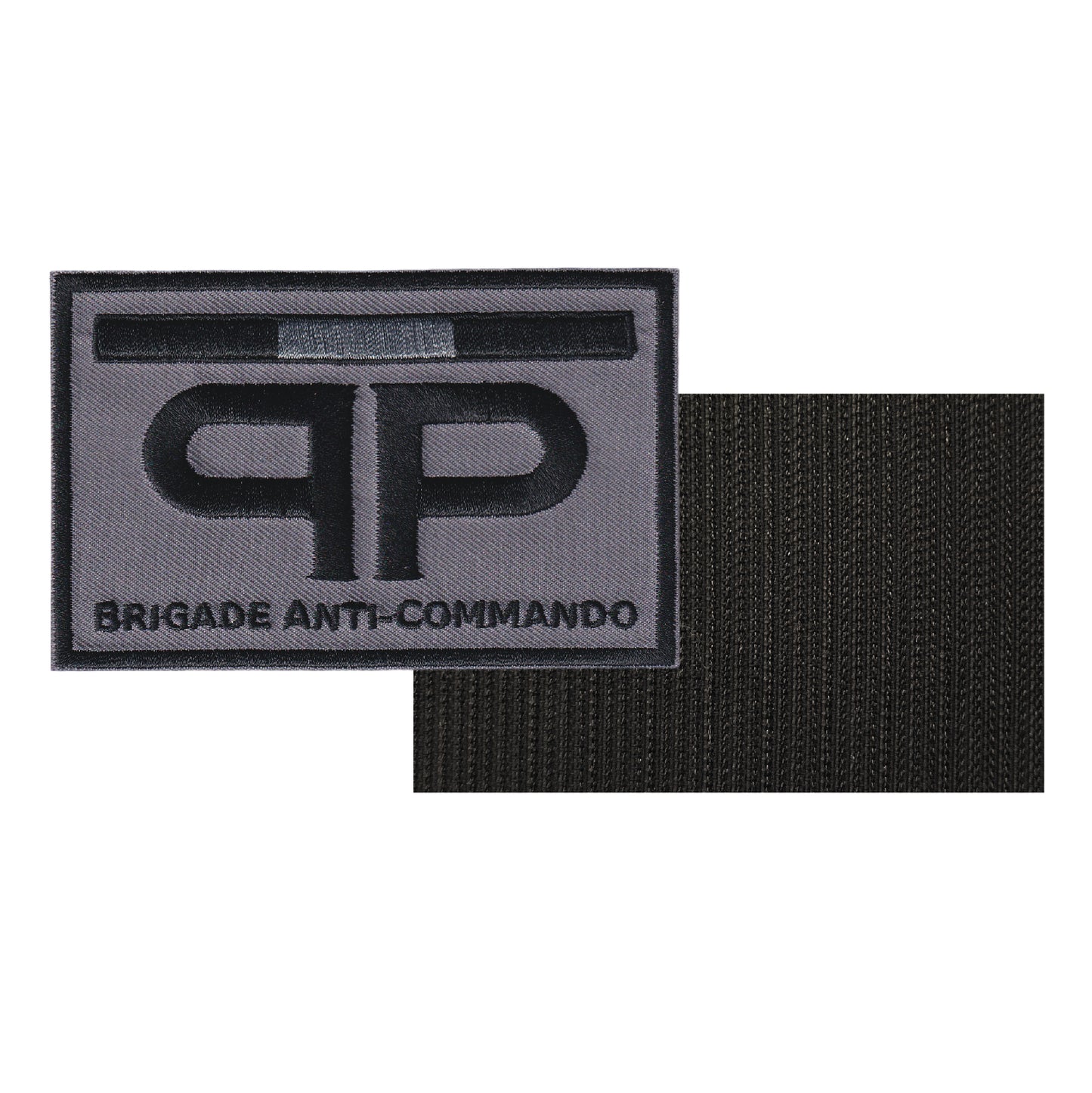 MAXIMUMPATCHES - Dim: 10 cm x 6,4 cm - Ecusson Patch Brodé Avec Scratch Cousu Au Dos + Carré Scratch a Coudre, Face Opposé Offerte/ Police Fipn brigade anti-commando France Armée Militaire Airsoft Cosplay Déguisement