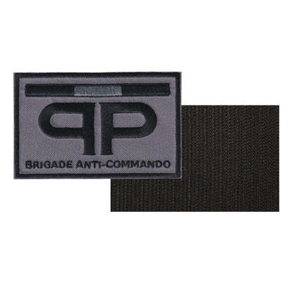 MAXIMUMPATCHES - Dim: 10 cm x 6,4 cm - Ecusson Patch Brodé Avec Scratch Cousu Au Dos + Carré Scratch a Coudre, Face Opposé Offerte/ Police Fipn brigade anti-commando France Armée Militaire Airsoft Cosplay Déguisement
