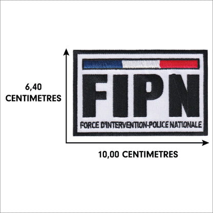 MAXIMUMPATCHES - Ecusson Patch Brodé Thermocollant - Dim: 10 cm x 6,4 cm - Police Fipn Force Intervention France Armée Militaire Airsoft Cosplay Déguisement