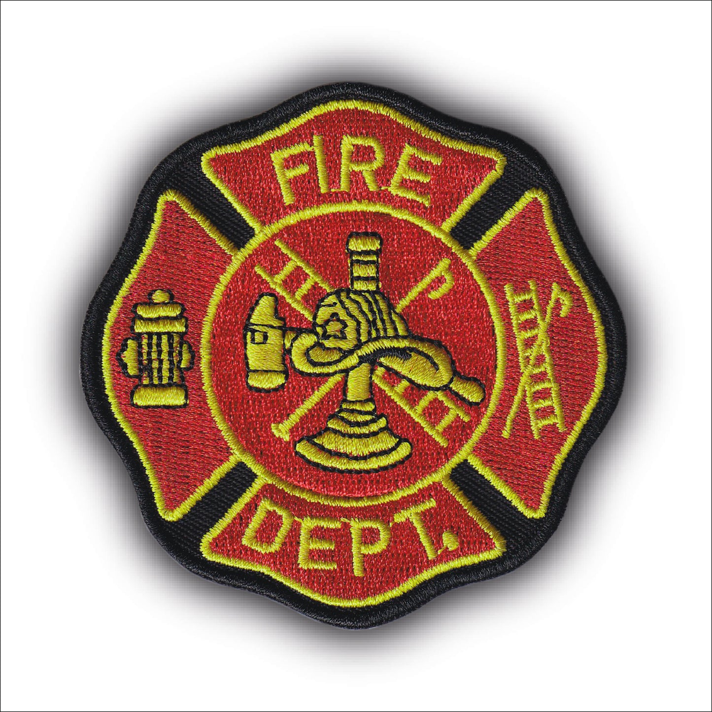 MAXIMUMPATCHES - Ecusson Patch Brodé Thermocollant - Dimension: 7,8 cm x 7,8 cm - Pompier New York Fire Dept Department Police City