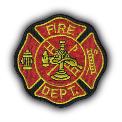 MAXIMUMPATCHES - Ecusson Patch Brodé Thermocollant - Dimension: 7,8 cm x 7,8 cm - Pompier New York Fire Dept Department Police City