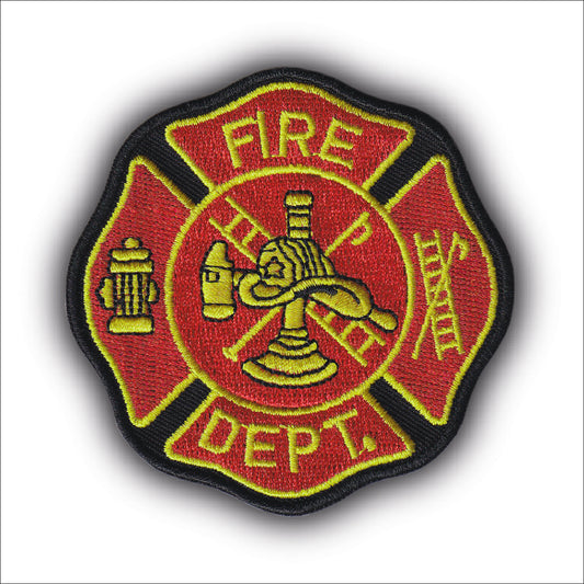 MAXIMUMPATCHES - Ecusson Patch Brodé Thermocollant - Dimension: 7,8 cm x 7,8 cm - Pompier New York Fire Dept Department Police City