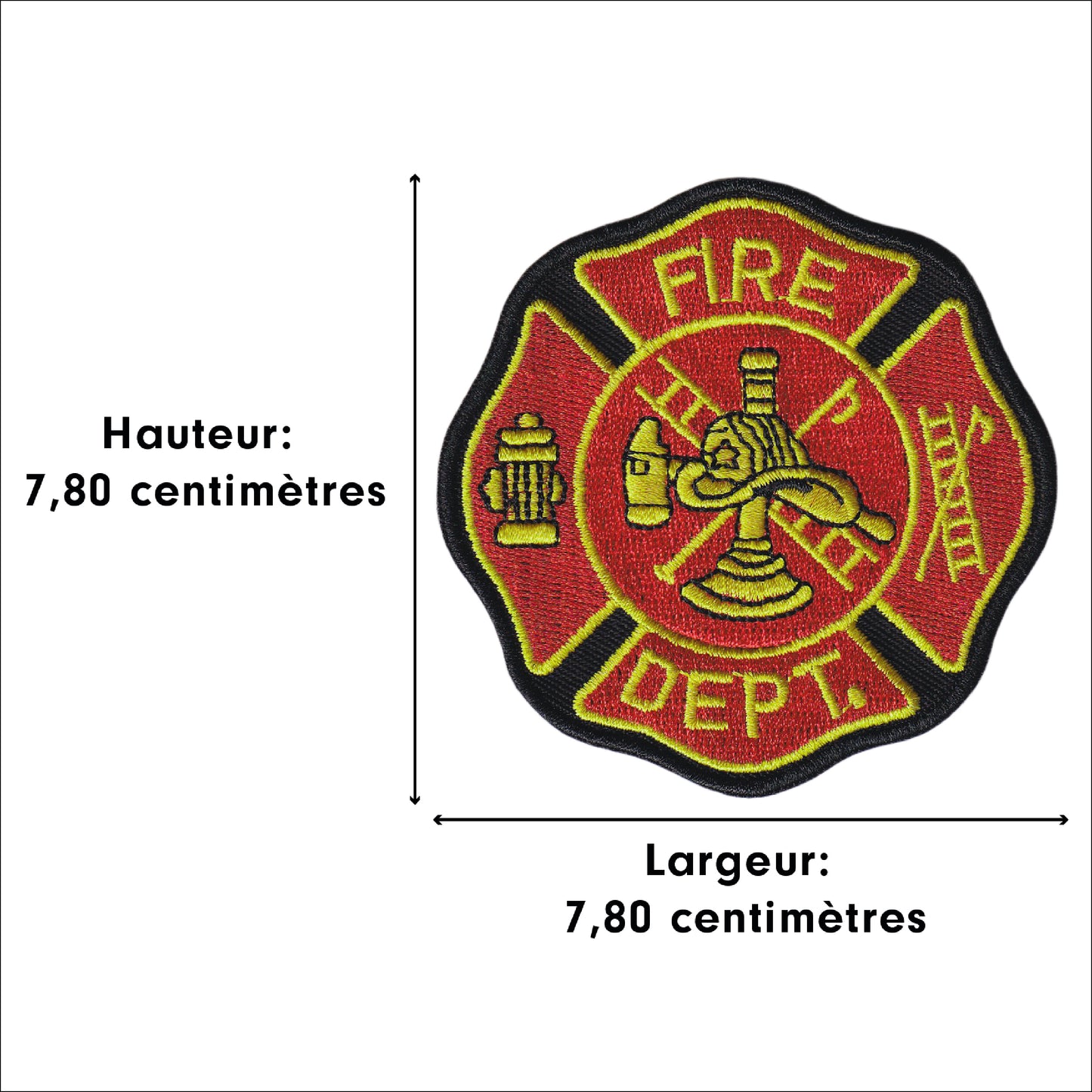 MAXIMUMPATCHES - Ecusson Patch Brodé Thermocollant - Dimension: 7,8 cm x 7,8 cm - Pompier New York Fire Dept Department Police City