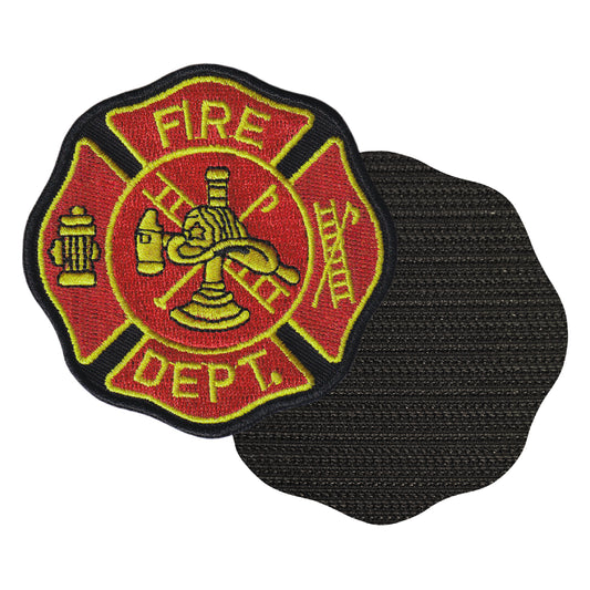 MAXIMUMPATCHES - Dim: 7,8 cm x 7,8 cm - Ecusson Patch Brodé Avec Scratch Cousu Au Dos + Carré Scratch a Coudre, Face Opposé Offerte/ Pompier New York Fire Dept Department Police City
